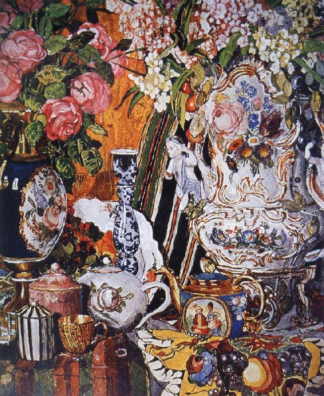 Alexander Yakovlevich GOLOVIN China and Flower Norge oil painting art